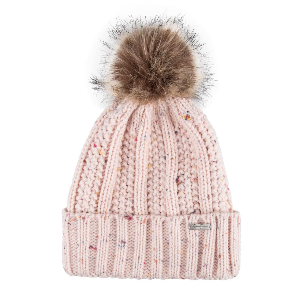 3568 Speckled Knit Beanie, Salmon, One Size